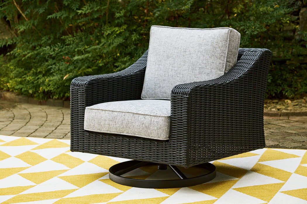 Beachcroft Outdoor Swivel Lounge with Cushion - De Avenue Furniture