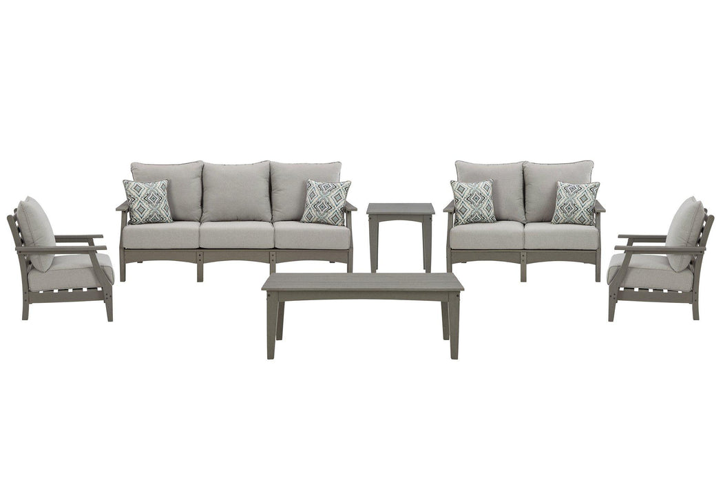 Visola Outdoor Sofa and Loveseat Set - De Avenue Furniture