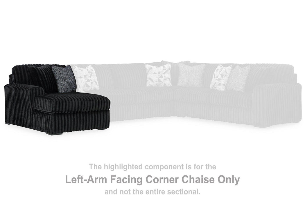 Midnight-Madness Sectional Sofa with Chaise - De Avenue Furniture