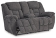 Foreside Reclining Loveseat with Console - De Avenue Furniture