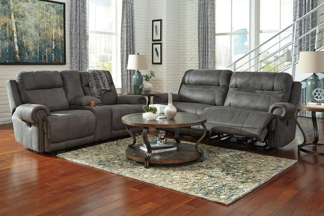 Austere Reclining Loveseat with Console - De Avenue Furniture