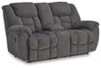 Foreside Reclining Loveseat with Console - De Avenue Furniture
