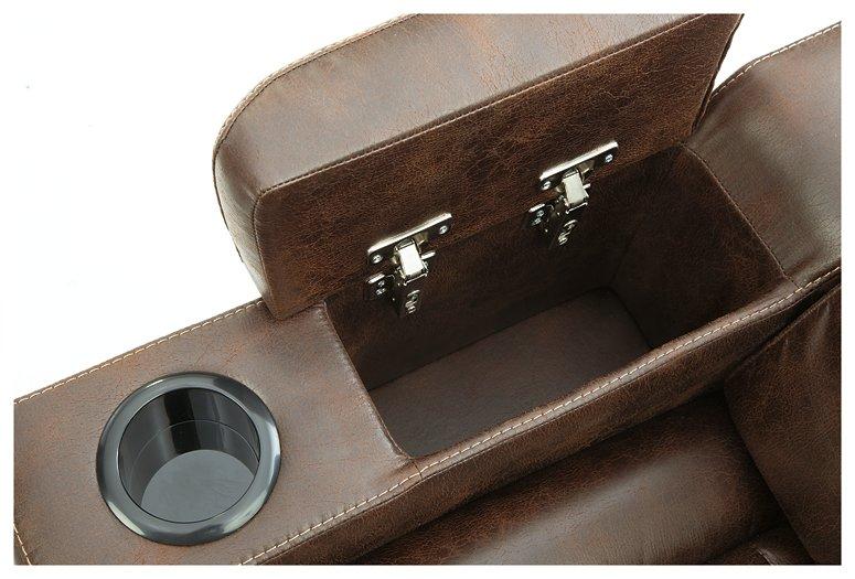 Owner's Box Power Reclining Loveseat with Console - De Avenue Furniture