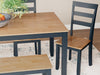 Gesthaven Dining Table with 4 Chairs and Bench (Set of 6) - De Avenue Furniture