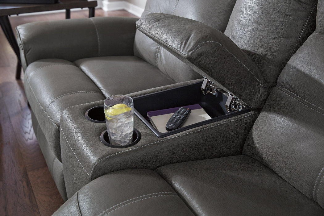 Jesolo Reclining Loveseat with Console - De Avenue Furniture
