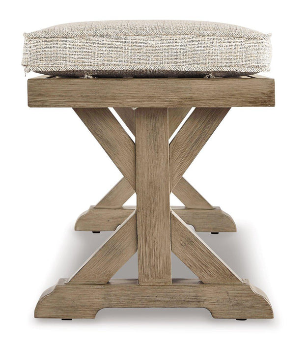 Beachcroft Outdoor Bench with Cushion - De Avenue Furniture