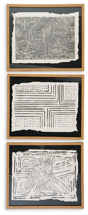 Wonderstow Wall Art (Set of 3) - De Avenue Furniture