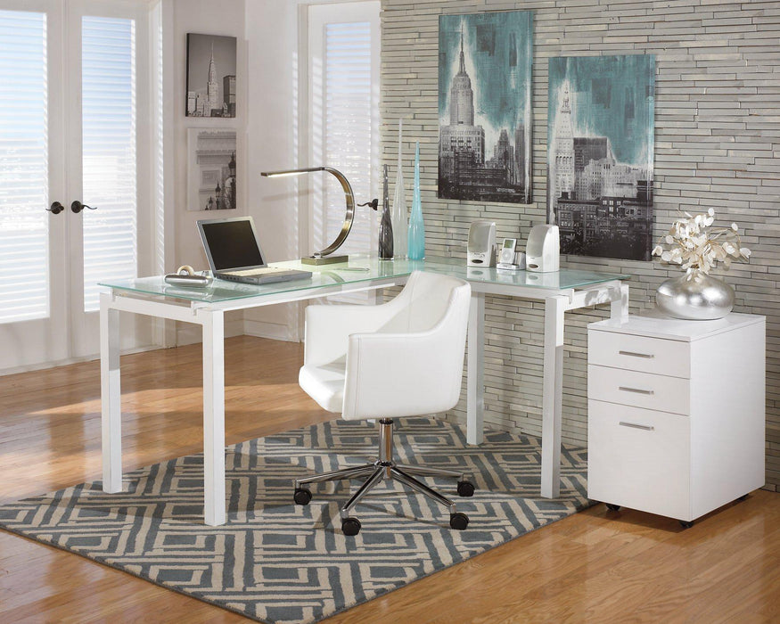 Baraga Home Office L-Desk - De Avenue Furniture