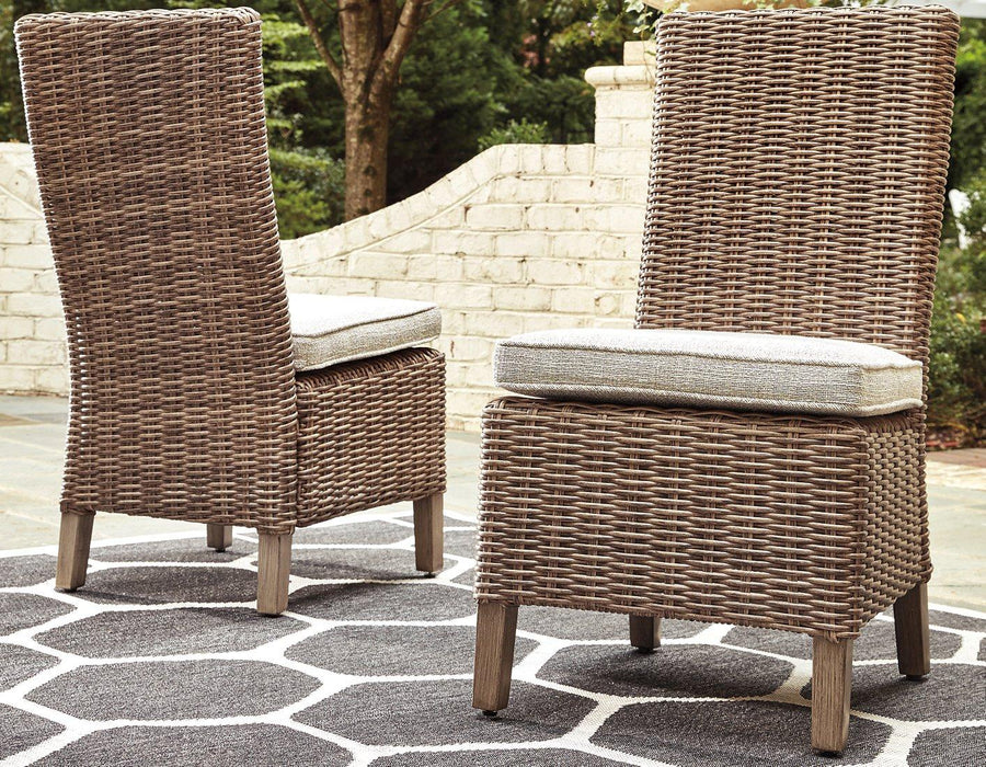 Beachcroft Outdoor Side Chair with Cushion (Set of 2) - De Avenue Furniture