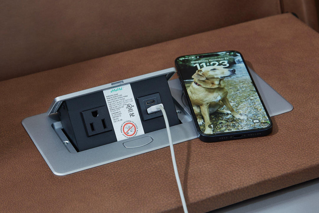 Clean-Slate Power Reclining Sofa - De Avenue Furniture