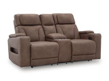 Clean-Slate Power Reclining Loveseat with Console - De Avenue Furniture
