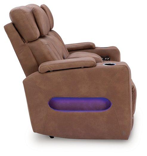 Clean-Slate Power Reclining Loveseat with Console - De Avenue Furniture