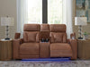 Clean-Slate Power Reclining Loveseat with Console - De Avenue Furniture