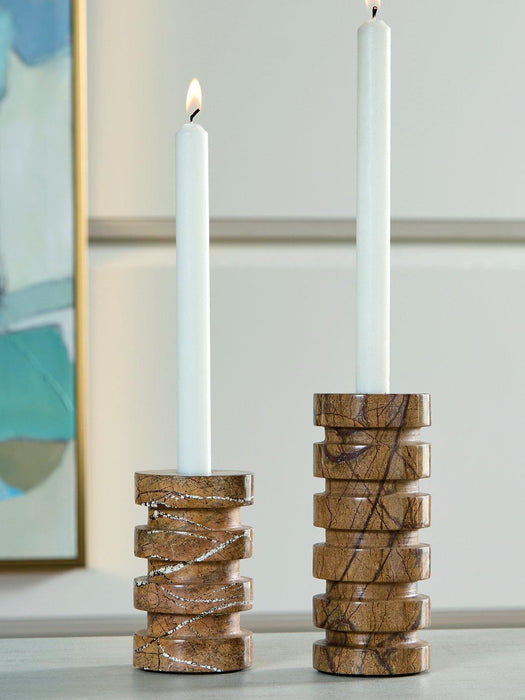 Emsleyfield Candle Holder Set (Set of 2) - De Avenue Furniture