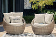 Danson Swivel Lounge with Cushion (Set of 2) - De Avenue Furniture