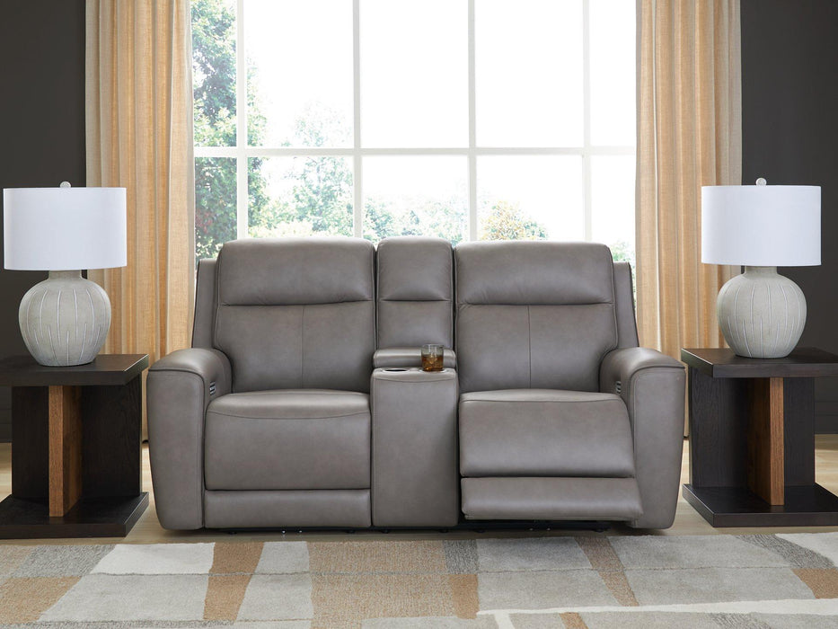 5Z-Comfort Power Reclining Loveseat with Console - De Avenue Furniture
