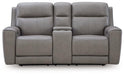 5Z-Comfort Power Reclining Loveseat with Console - De Avenue Furniture