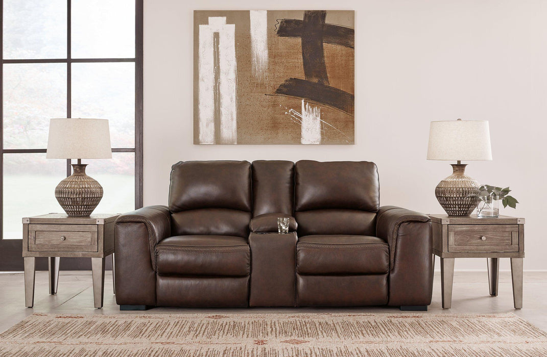 Alessandro Power Reclining Loveseat with Console - De Avenue Furniture