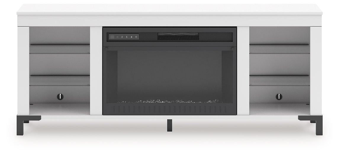 Brollevi 60" TV Stand with Electric Fireplace - De Avenue Furniture
