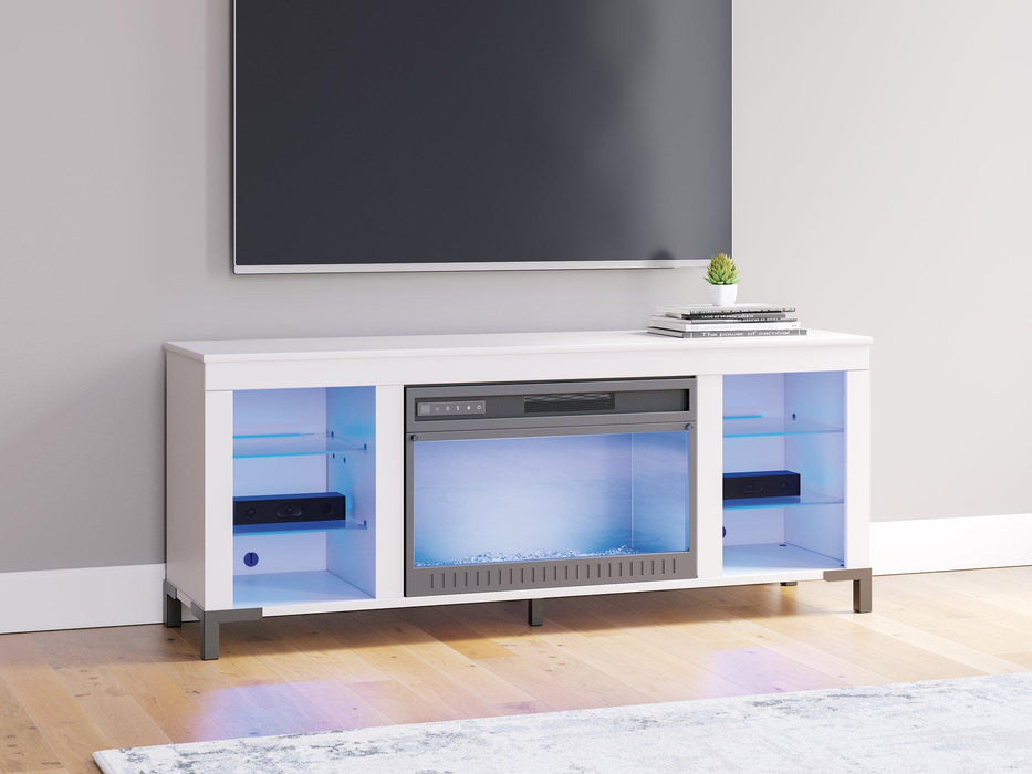 Brollevi 60" TV Stand with Electric Fireplace - De Avenue Furniture