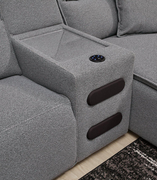 Modmax II Power Reclining Sectional with Audio Consoles - De Avenue Furniture