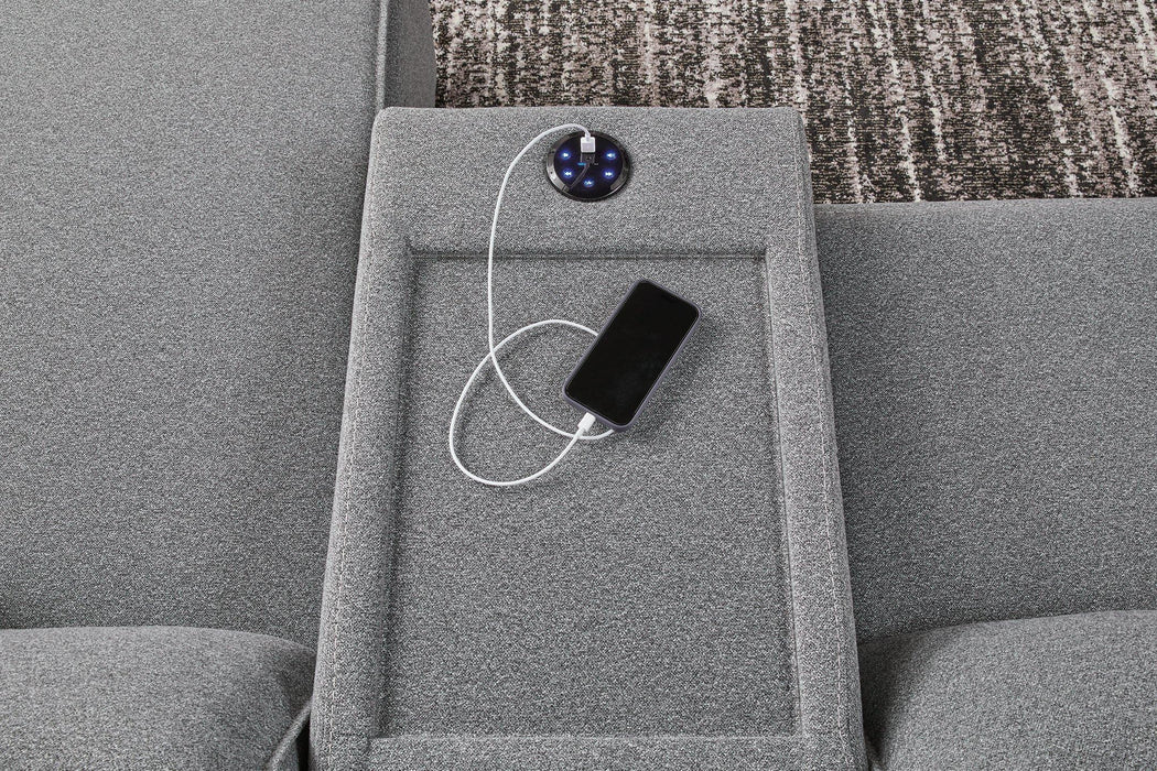 Modmax II Power Reclining Sectional with Audio Consoles - De Avenue Furniture