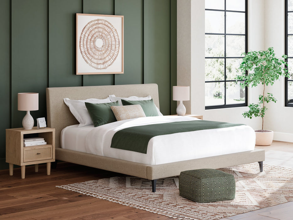 Cielden Upholstered Bed with Roll Slats - De Avenue Furniture