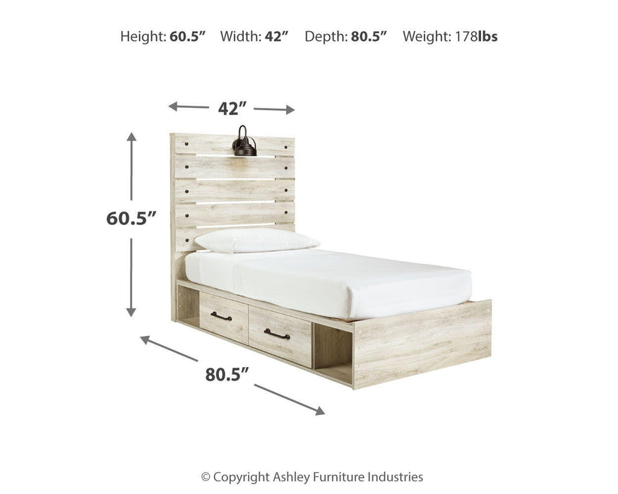 Cambeck Bed with 2 Storage Drawers - De Avenue Furniture