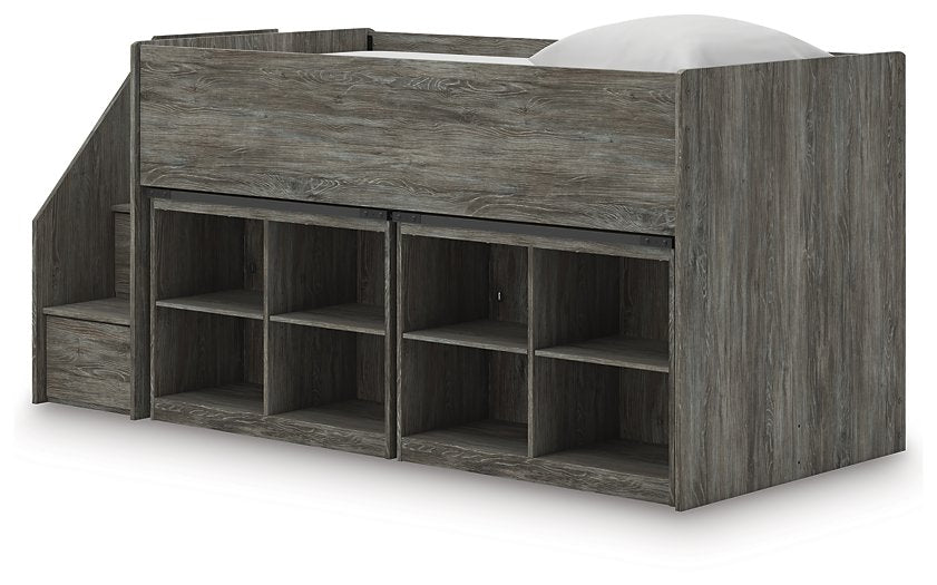 Frandern Loft Bed with Bookcase Storage - De Avenue Furniture