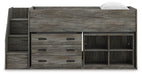 Frandern Loft Bed with Bookcase and Drawer Storage - De Avenue Furniture