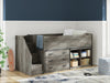 Frandern Loft Bed with Bookcase and Drawer Storage - De Avenue Furniture