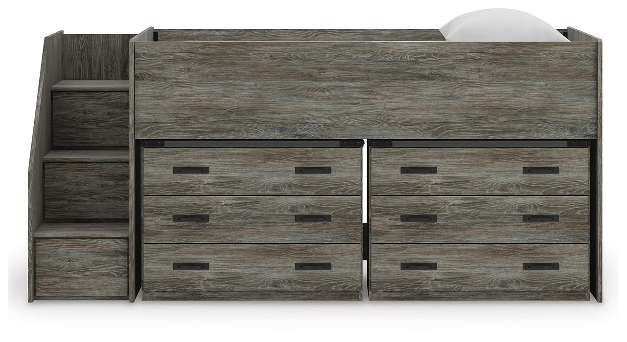 Frandern Loft Bed with Drawer Storage - De Avenue Furniture