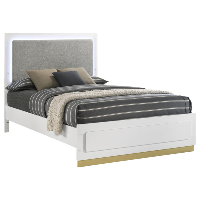 Caraway Panel Bed with LED Lighting - De Avenue Furniture