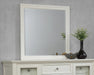 Sandy Beach Rectangular Dresser Mirror Cream White - De Avenue Furniture