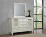Sandy Beach Rectangular Dresser Mirror Cream White - De Avenue Furniture