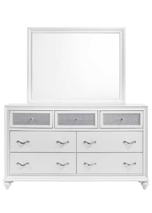 Barzini Rectangle Dresser Mirror White - De Avenue Furniture