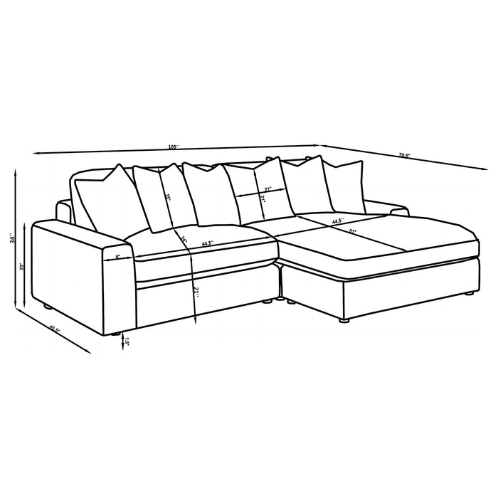 Blaine Sectional Sofa - De Avenue Furniture