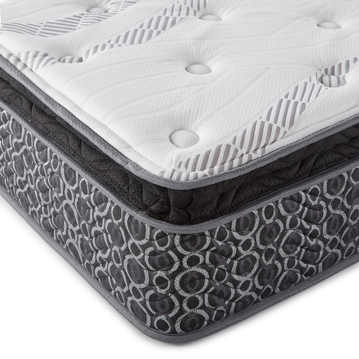 Hayes Medium Plush Pillow Top Hybrid Mattress - De Avenue Furniture