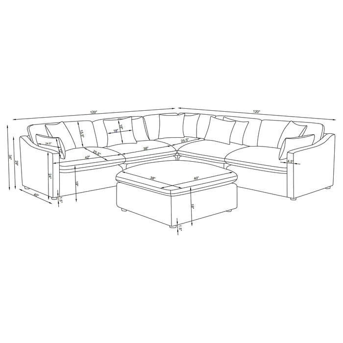 Hobson Modular Sectional Sofa - De Avenue Furniture