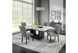D02 Black Dining Table with D8685 Grey Dining Chair - De Avenue Furniture