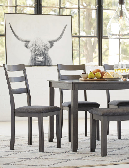Bridson Dining Table and Chairs with Bench (Set of 6) - De Avenue Furniture