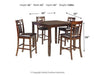 Bennox Counter Height Dining Table and Bar Stools (Set of 5) - De Avenue Furniture