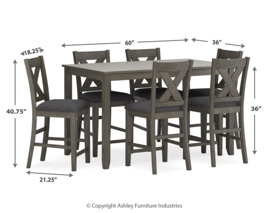 Caitbrook Counter Height Dining Table and Bar Stools (Set of 7) - De Avenue Furniture