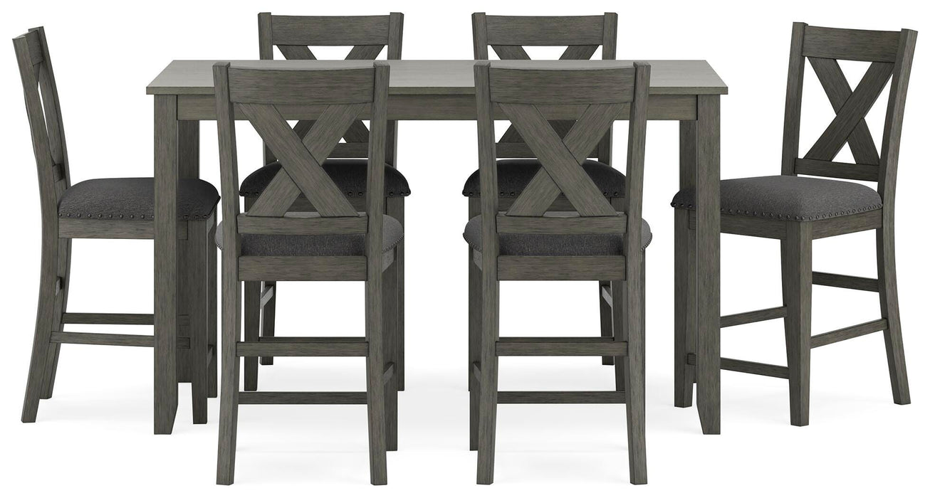 Caitbrook Counter Height Dining Table and Bar Stools (Set of 7) - De Avenue Furniture