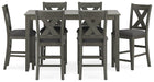 Caitbrook Counter Height Dining Table and Bar Stools (Set of 7) - De Avenue Furniture