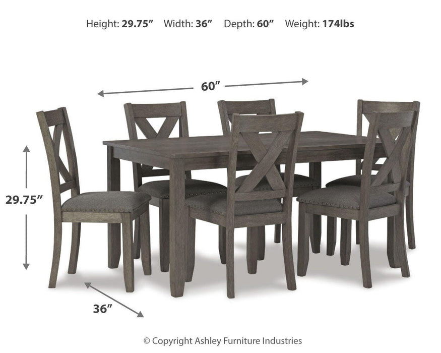 Caitbrook Dining Table and Chairs (Set of 7) - De Avenue Furniture