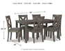 Caitbrook Dining Table and Chairs (Set of 7) - De Avenue Furniture