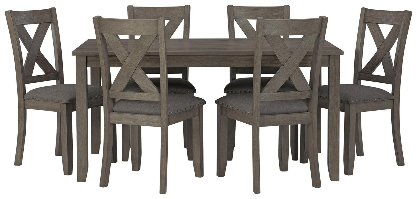 Caitbrook Dining Table and Chairs (Set of 7) - De Avenue Furniture