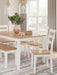 Gesthaven Dining Table with 4 Chairs and Bench (Set of 6) - De Avenue Furniture