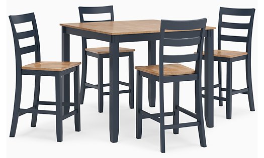 Gesthaven Counter Height Dining Table and 4 Barstools (Set of 5) - De Avenue Furniture